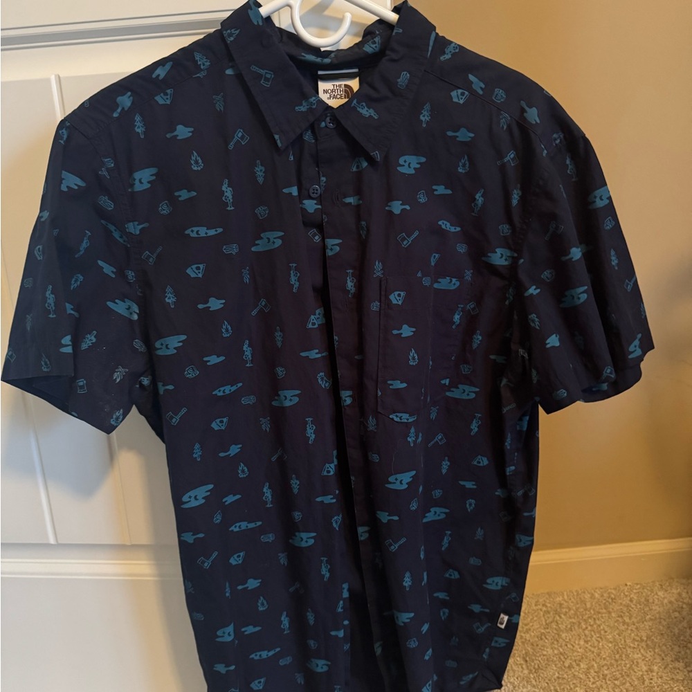 The North Face Dark Blue Graphic Men's Shirt